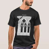 Gothic Architecture Schematics Cathedral Windows T-shirt (Voorkant)