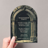 Gothic Archway Halloween Party Acryl Uitnodigingen (Insitu (Draagbaar))