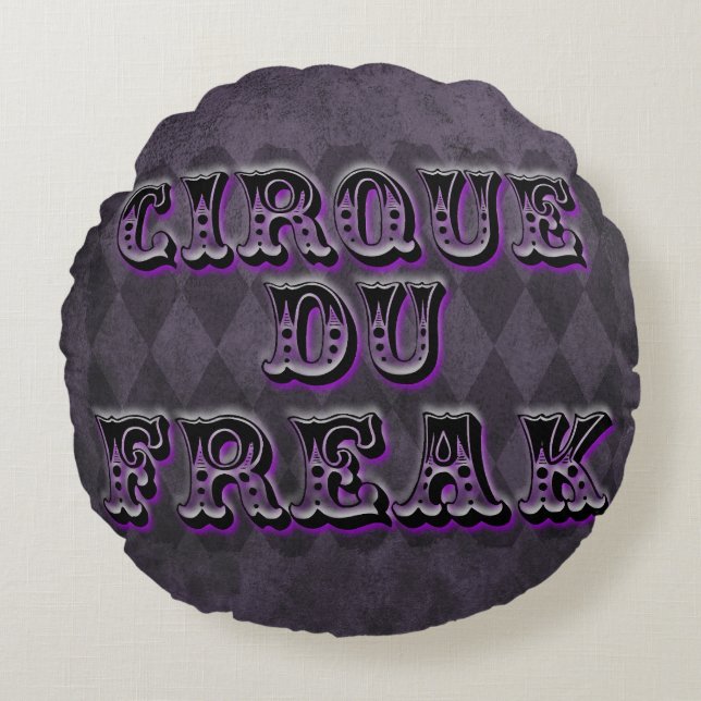 Gothic Argyle Cirque Du Freak Rond Kussen (Voorkant)