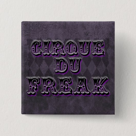 Gothic Argyle Cirque Du Freak Vierkante Button 5,1 Cm (Voorkant)