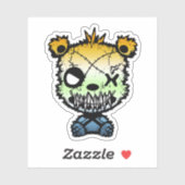 Gothic AroAce Agender Pride Vlaggekleurd Beer Sticker (Vel)