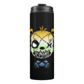 Gothic AroAce Agender Pride Vlaggekleurd Beer Thermosbeker (Voorkant)