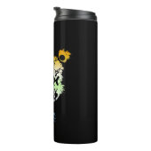 Gothic AroAce Agender Pride Vlaggekleurd Beer Thermosbeker (Geroteerd rechts)