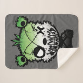 Gothic Aromantische Pride Flag gekleurd Beer Sherpa Deken (Voorkant (horizontaal))