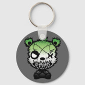 Gothic Aromantische Pride Flag gekleurd Beer Sleutelhanger (Voorkant)