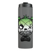 Gothic Aromantische Pride Flag gekleurd Beer Thermosbeker (Voorkant)