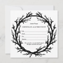 Gothic Art Certificaat van Echtheid Feestdagenkaart
