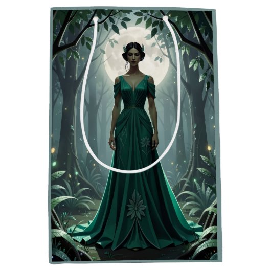 Gothic Art Deco Goddess of the Forest Medium Cadeauzakje (Voorkant)