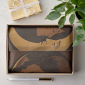 Gothic Art Deco Meisje en Halve Maan Decoupage Tissuepapier (Geschenk)