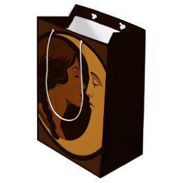 Gothic Art Deco Meisje en Halve Maan  Medium Cadeauzakje