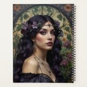 Gothic Art Nouveau Vrouw Planner (Achterkant)