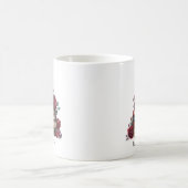 Gothic Art Zwarte Kat Antiek Boeken Crimson Rozen Koffiemok (Center)