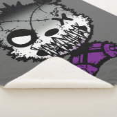 Gothic Asexual Pride Flag gekleurd Beer Sherpa Deken (3/4)