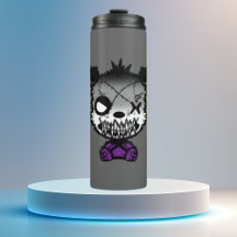 Gothic Asexual Pride Flag gekleurd Beer