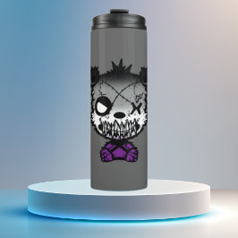 Gothic Asexual Pride Flag gekleurd Beer Thermosbeker