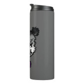 Gothic Asexual Pride Flag gekleurd Beer Thermosbeker (Geroteerd rechts)