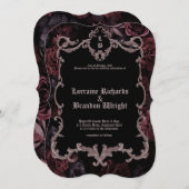 Gothic Aurelian Nightfall Wedding Invitation Kaart (Voorkant / Achterkant)