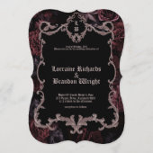 Gothic Aurelian Nightfall Wedding Invitation Kaart (Voorkant)