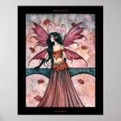Gothic Autumn Herfst Fairy Art Poster Print (Voorkant)