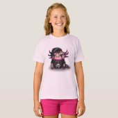 Gothic Axolotl T-shirt voor kinderen (Voorkant volledig)