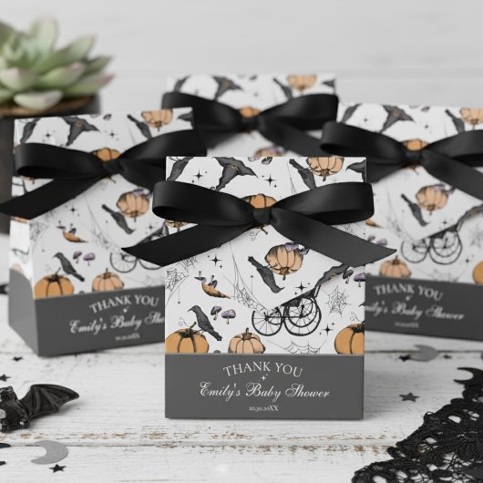 Gothic Baby Carriage Baby shower Bedankt Bedankdoosjes