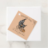 Gothic Baby Carriage Baby shower Bedankt Bedankjes Labels (In situ)