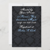 "Gothic Baby Carriage- Boy" Invitation Kaart (Achterkant)