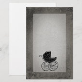Gothic Baby Carriage Briefpapier (Voorkant / Achterkant)