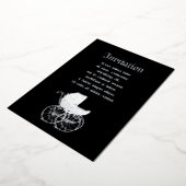 Gothic Baby Carriage Folie Uitnodiging (Gedraaid)