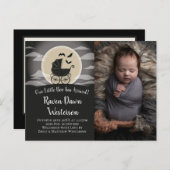 Gothic Baby Carriage Halloween Birth Annoucement Briefkaart (Voorkant / Achterkant)