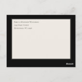 Gothic Baby Carriage Halloween Birth Annoucement Briefkaart (Achterkant)