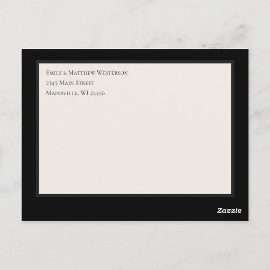 Gothic Baby Carriage Halloween Birth Annoucement Briefkaart (Achterkant)