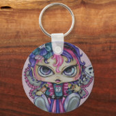 Gothic Baby Fae Skull Big Fantasy Art Sleutelhange Sleutelhanger (Voorkant)