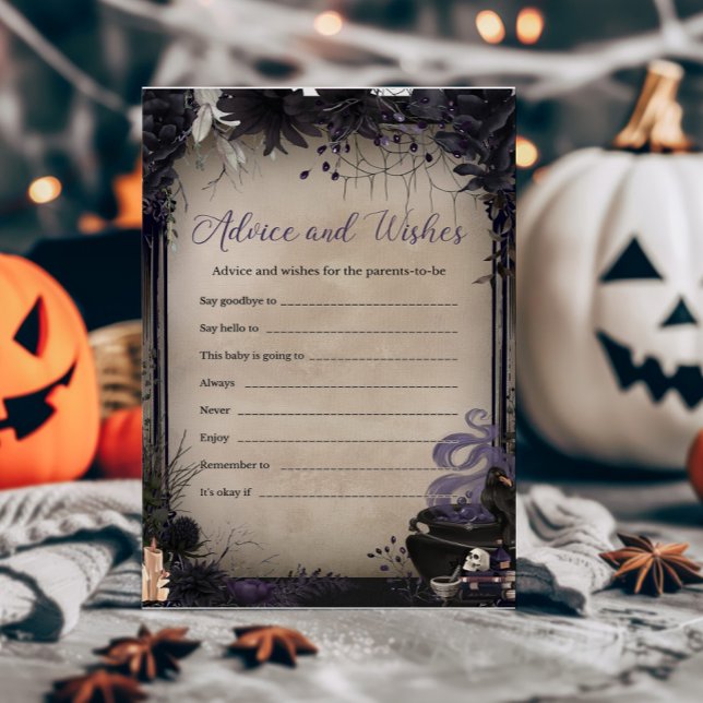 Gothic Baby is het brouwen van advies en wensen sp (A Baby is Brewing Baby Shower Advice and Wishes Game)