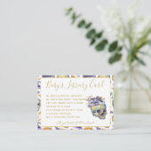 Gothic Baby Library Book Request Skulls Halloween Informatiekaartje (Staand voorkant)