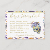 Gothic Baby Library Book Request Skulls Halloween Informatiekaartje (Voorkant)