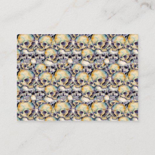 Gothic Baby Library Book Request Skulls Halloween Informatiekaartje (Achterkant)