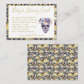 Gothic Baby Library Book Request Skulls Halloween Informatiekaartje (Voorkant / Achterkant)