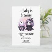 Gothic Baby Meisje Brouwen Heks Ghost Couldron Kaart (Staand voorkant)