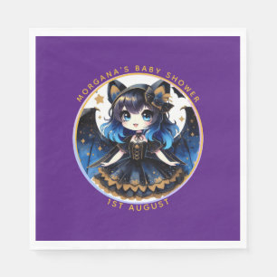 Gothic Baby Meisje Douche Bat Vampier Partyware Servet