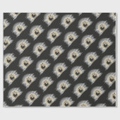 Gothic Baby shower Halloween Carriage Cadeaupapier (Vlak)