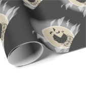 Gothic Baby shower Halloween Carriage Cadeaupapier (Rol Hoek)