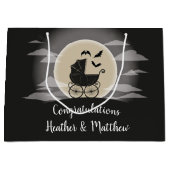 Gothic Baby shower Halloween Carriage Groot Cadeauzakje (Voorkant)