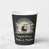 Gothic Baby shower Halloween Carriage Papieren Bekers (Achterkant)