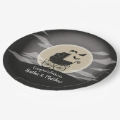 Gothic Baby shower Halloween Carriage Papieren Bordje (Gekanteld)