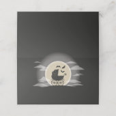 Gothic Baby shower Halloween Carriage Plaatskaartje (Buitenkant ongevouwen)
