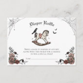 Gothic Baby shower Luier Raffle Roze en Zwart Informatiekaartje (Voorkant)