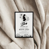 Gothic Baby shower Skulls & Flowers Kaart