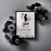 Gothic Baby shower Skulls & Flowers Kaart