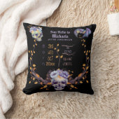 GOTHIC Baby statistieken schedels Paarse zwart Hal Kussen (Deken)